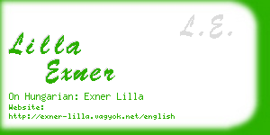 lilla exner business card